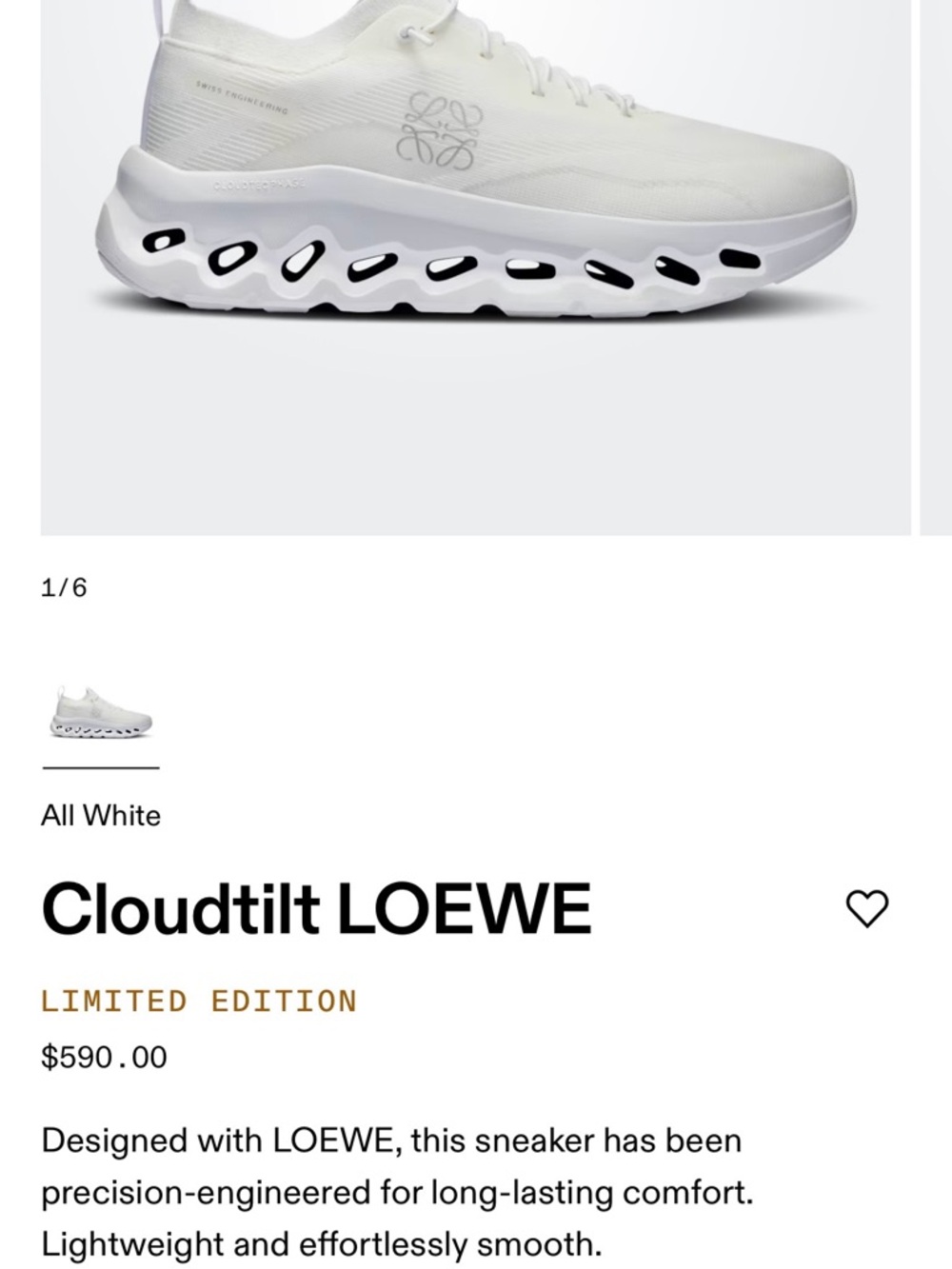 Loewe Cloudtilt White Women's Sneaker